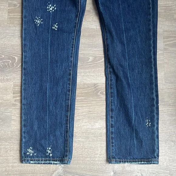 NEW one teaspoon VIRGIN BLUE AWESOME BAGGIES HIGH WAIST STRAIGHT LEG JEANS BLUE - Picture 6 of 14
